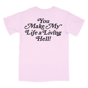PUFF LIVING HELL TEE - PINK