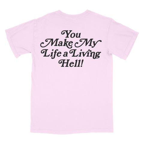 PUFF LIVING HELL TEE - PINK