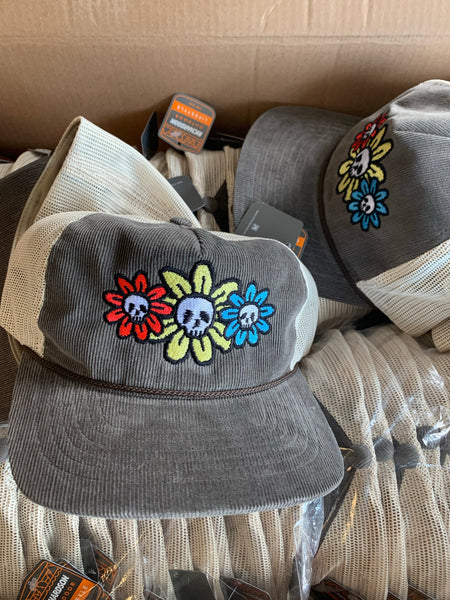 DEAD FLOWER EMBROIDERED HAT